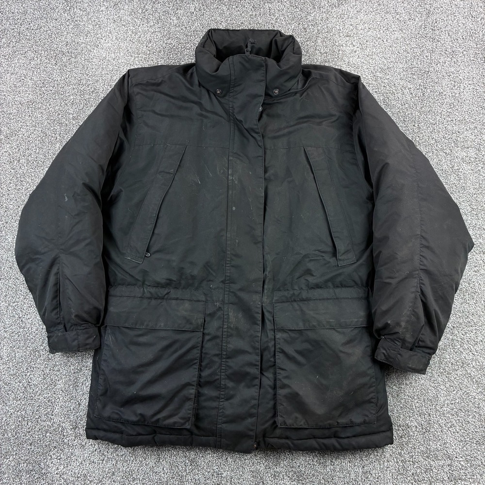 Vintage Eddie Bauer Parka Jacket Women's Large Black Outdoor‎ Goose Down Puffer